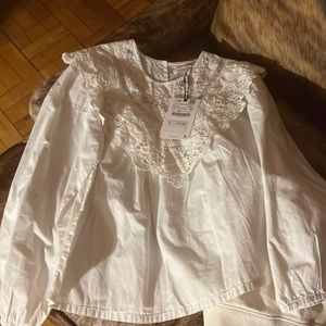 Zara ruffle shirt